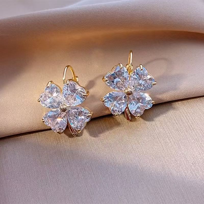 Clover Earring Drop Cubic Zirconia