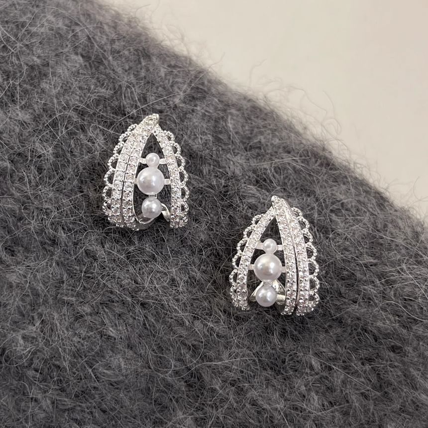 Earring Hoop Faux Pearl