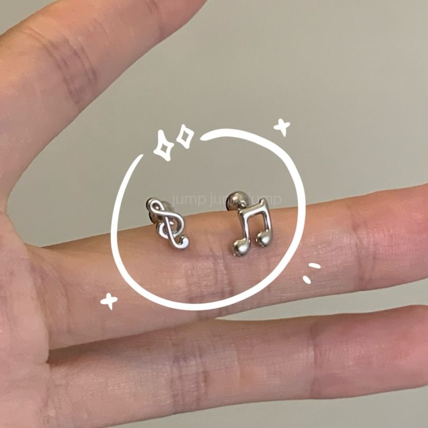 Note Music Earring Stud