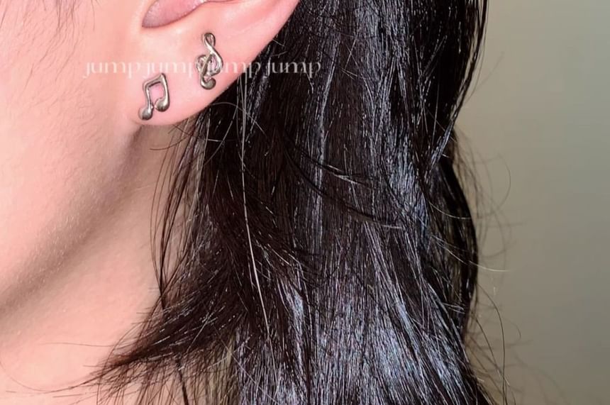 Note Music Earring Stud