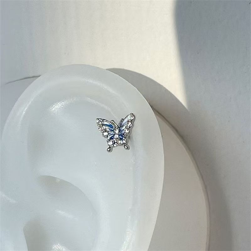 Stud Butterfly Rhinestone Earring
