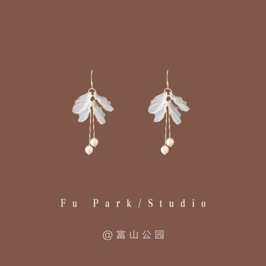 Earring Pearl Flower Faux Drop