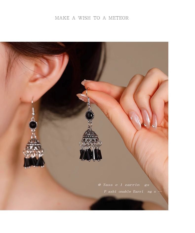 Beaded Dangle Earring Gemstone