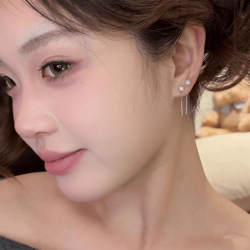 Dangle Earring Alloy Rhinestone