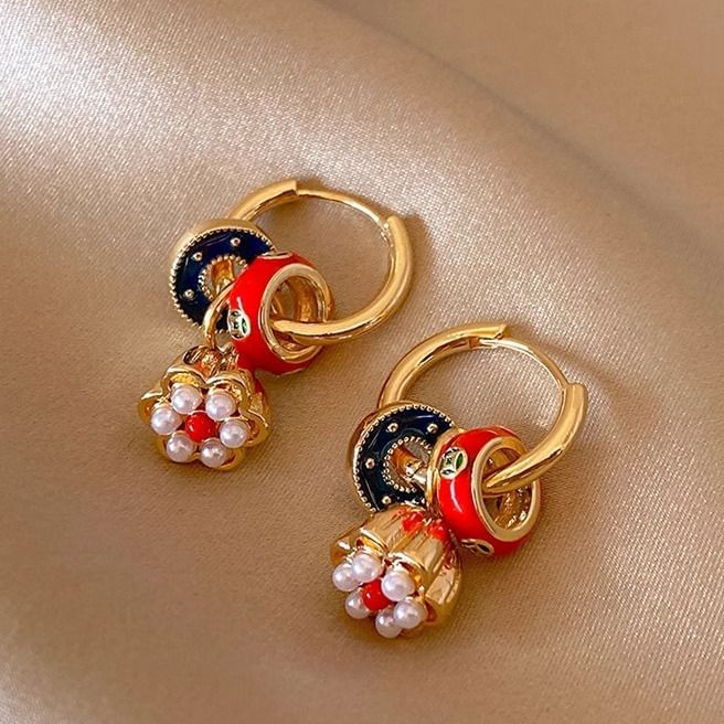 Lotus Alloy Earring Drop