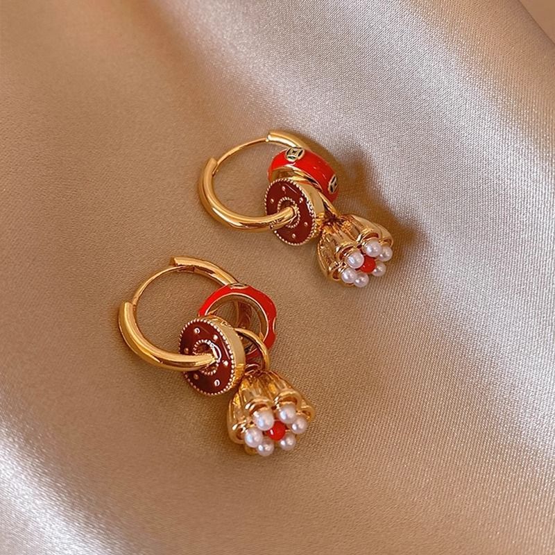 Lotus Alloy Earring Drop