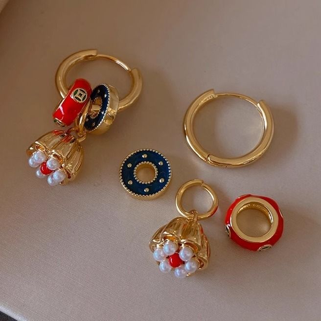 Lotus Alloy Earring Drop