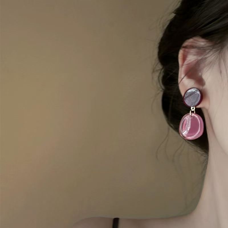 Earring Alloy Acrylic Drop