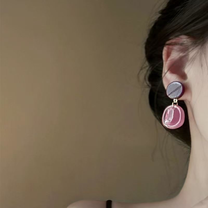 Earring Alloy Acrylic Drop