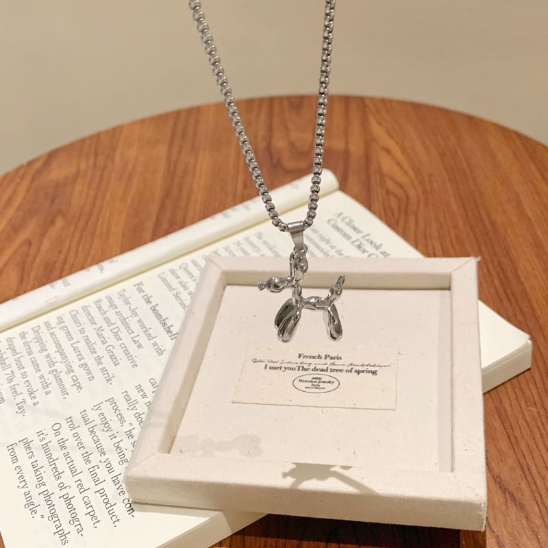 Balloon Necklace Dog Pendant