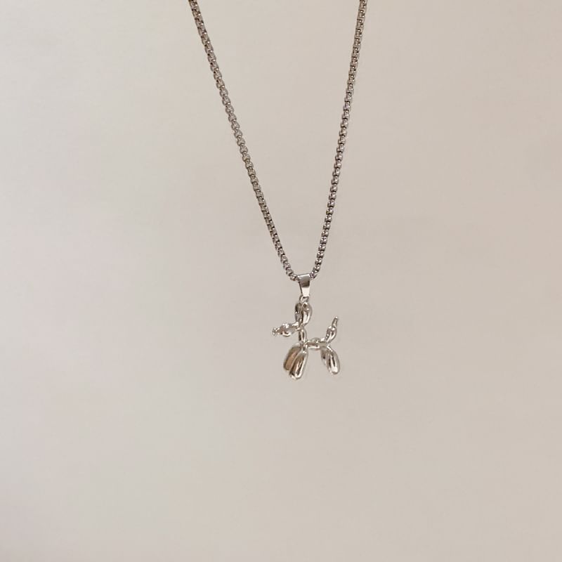Balloon Necklace Dog Pendant