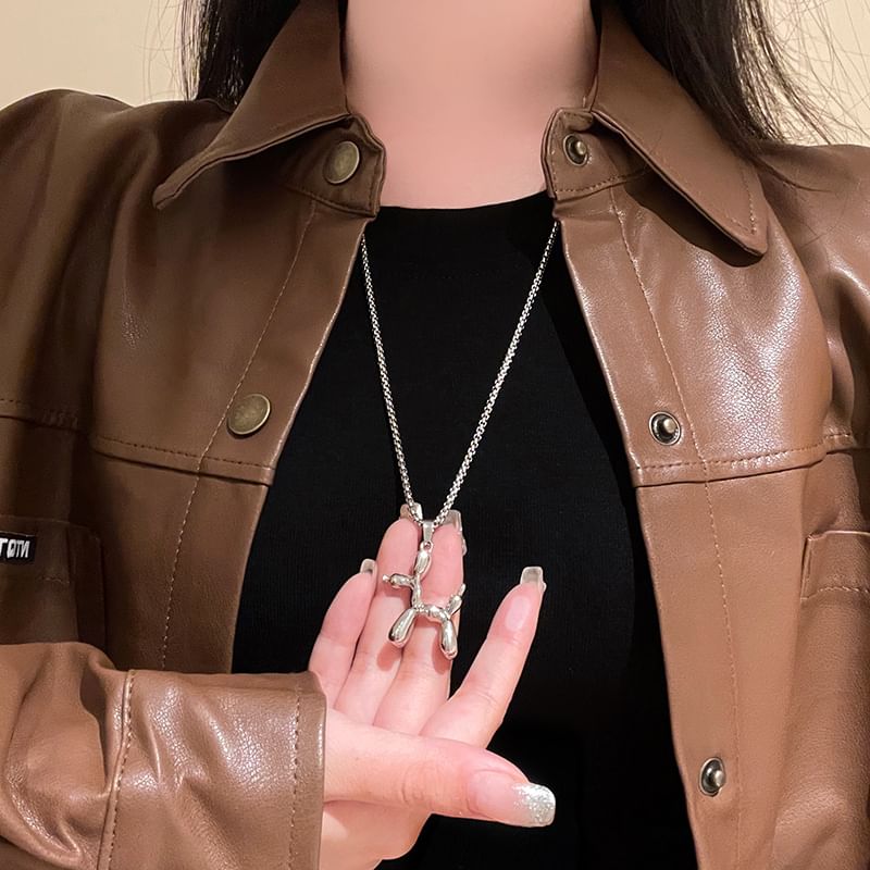Balloon Necklace Dog Pendant