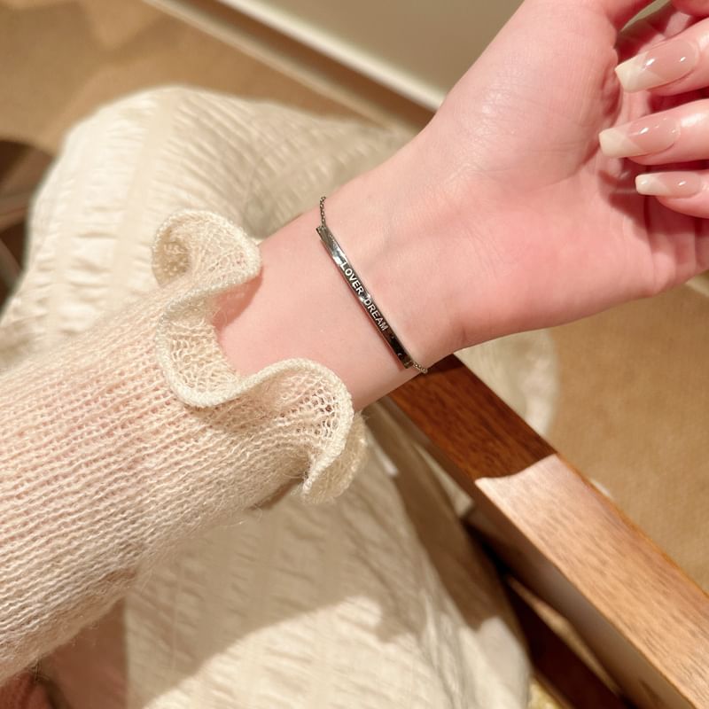 Lettering Bracelet Metal