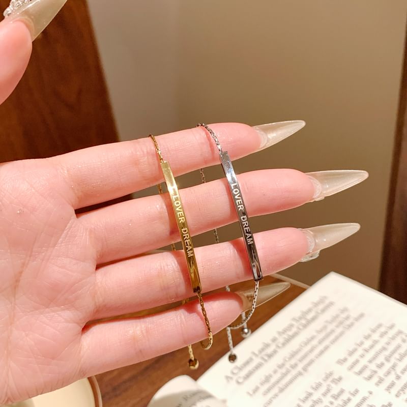 Lettering Bracelet Metal