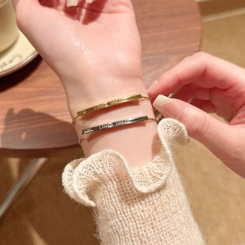 Lettering Bracelet Metal