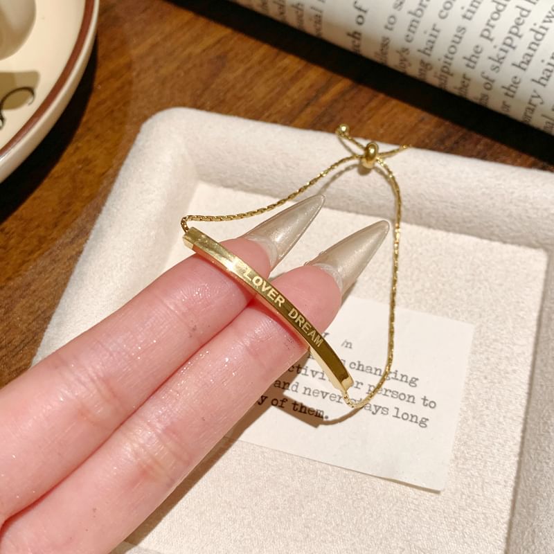 Lettering Bracelet Metal