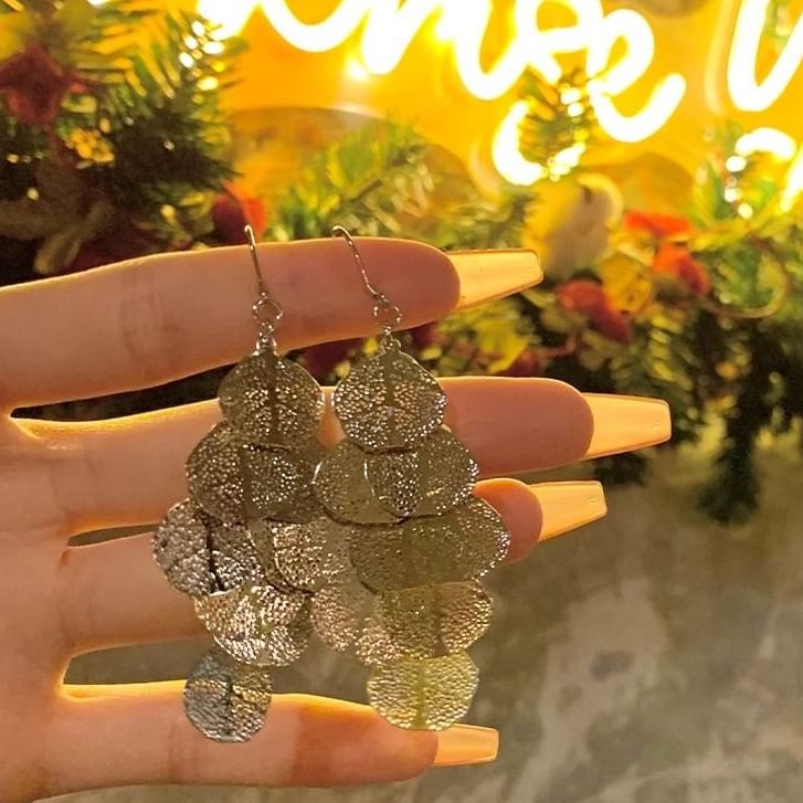 Leaf Chandelier Earring Alloy