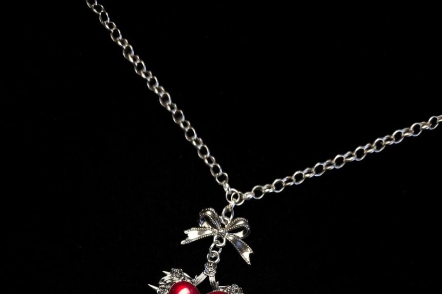 Necklace Alloy Pendant Heart Cross