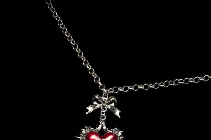 Necklace Alloy Pendant Heart Cross