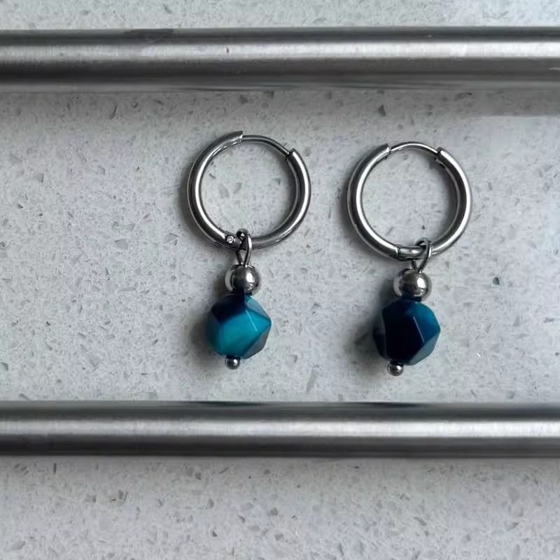 Earring Gemstone Alloy Drop Faux