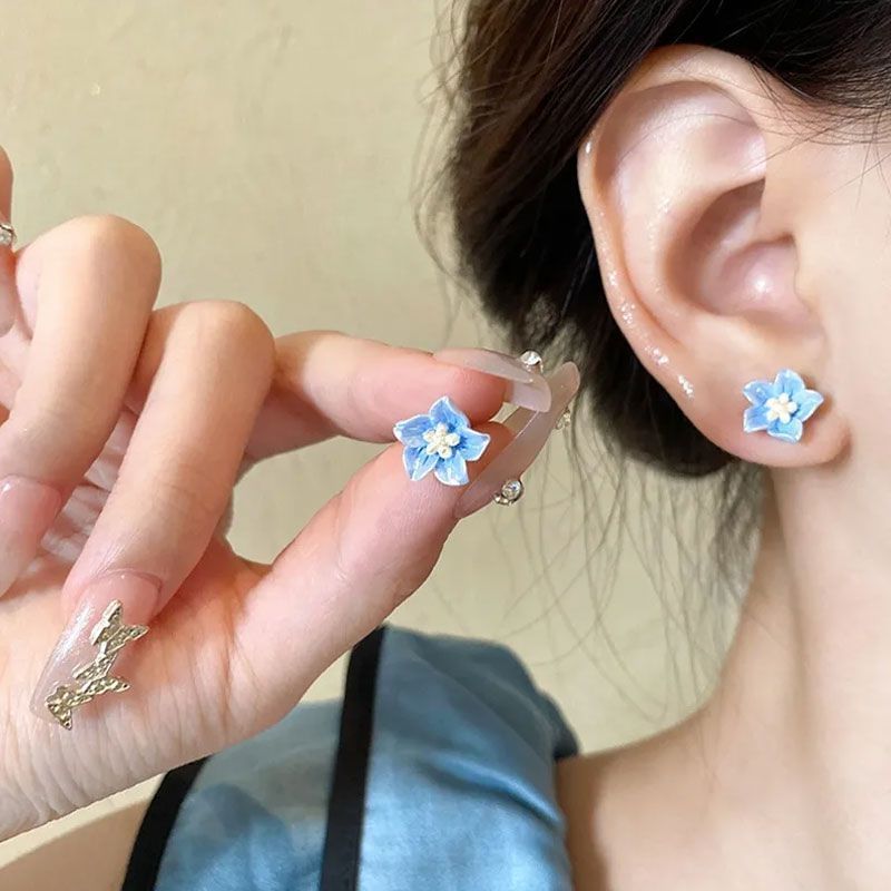 Alloy (Various Set Earring Stud 3 Pairs: of Designs) Floral