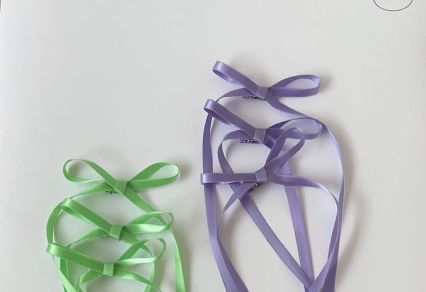 Set Bow Plain Hair Clip of 3: