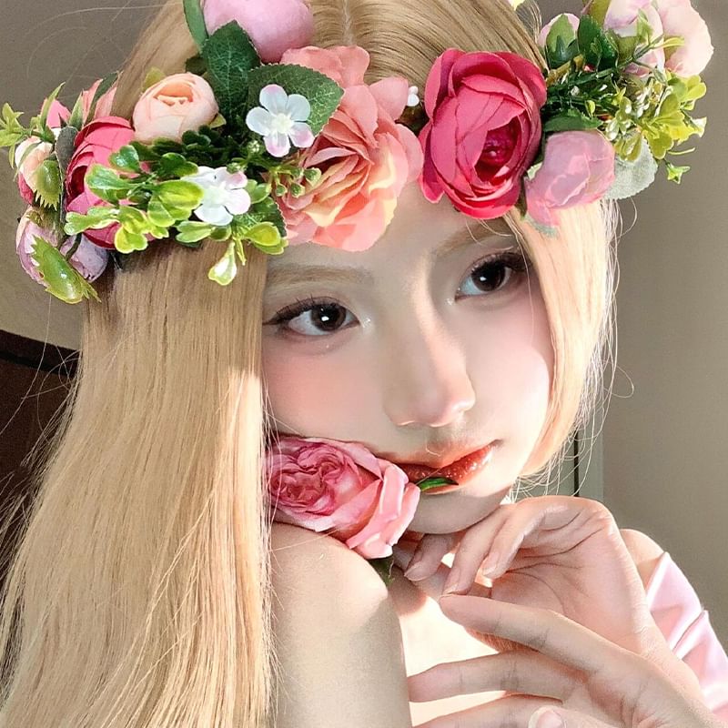 リースヘッドピースフローラル