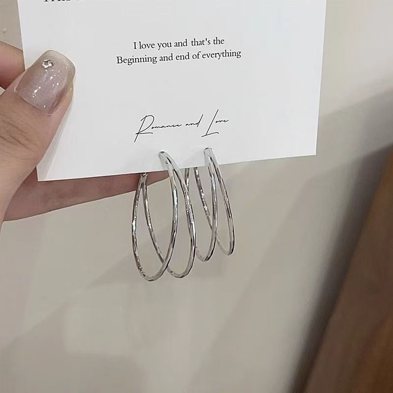 Alloy Earring Layered Hoop