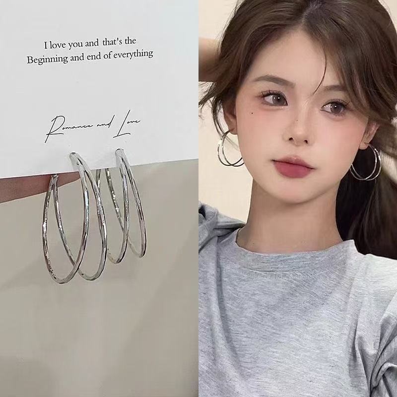 Alloy Earring Layered Hoop