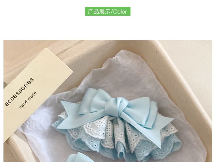 / Bow Lace Set Clip Hair