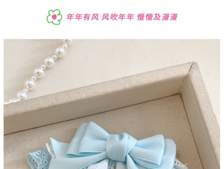 / Bow Lace Set Clip Hair