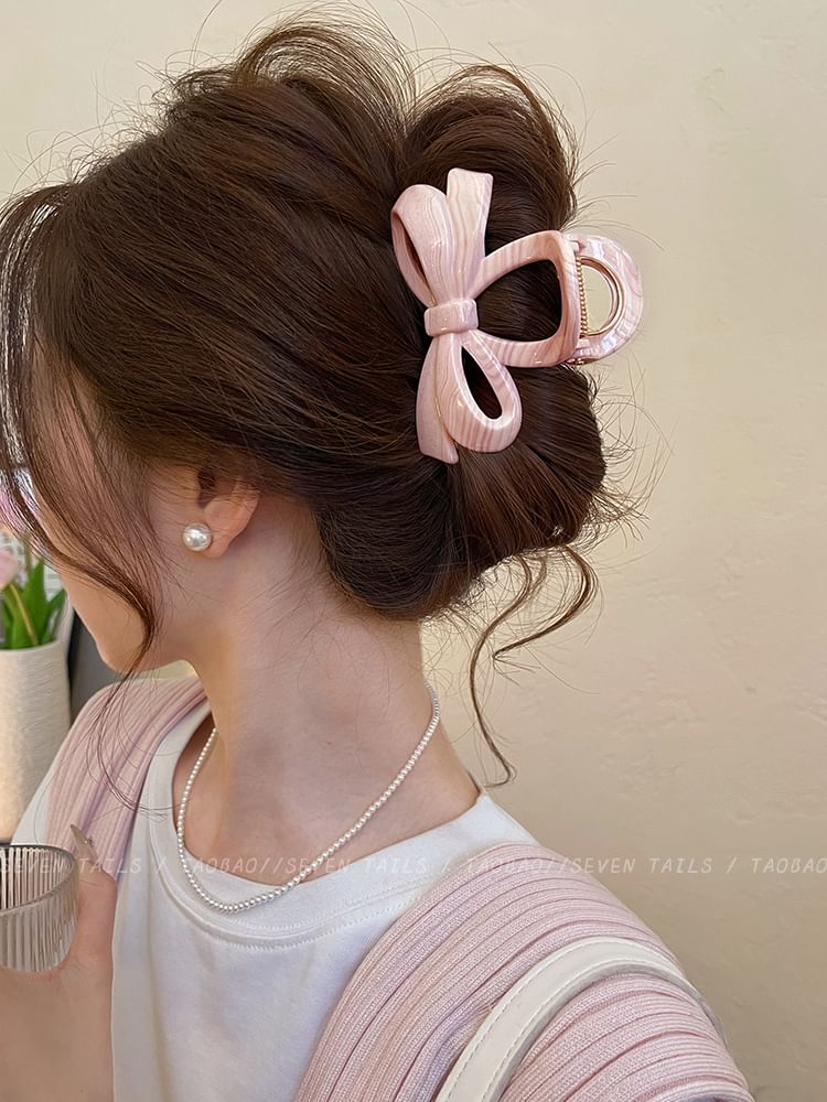 Bow Clip Claw Hair Acrylic