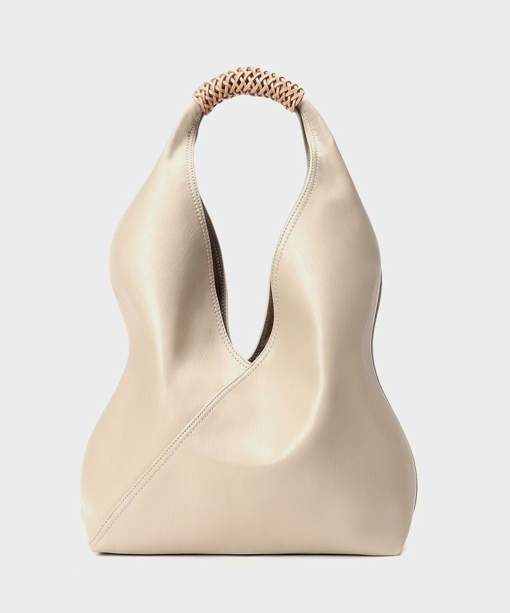 Leather Minimalist White Bag Luxury Calf Shoulder