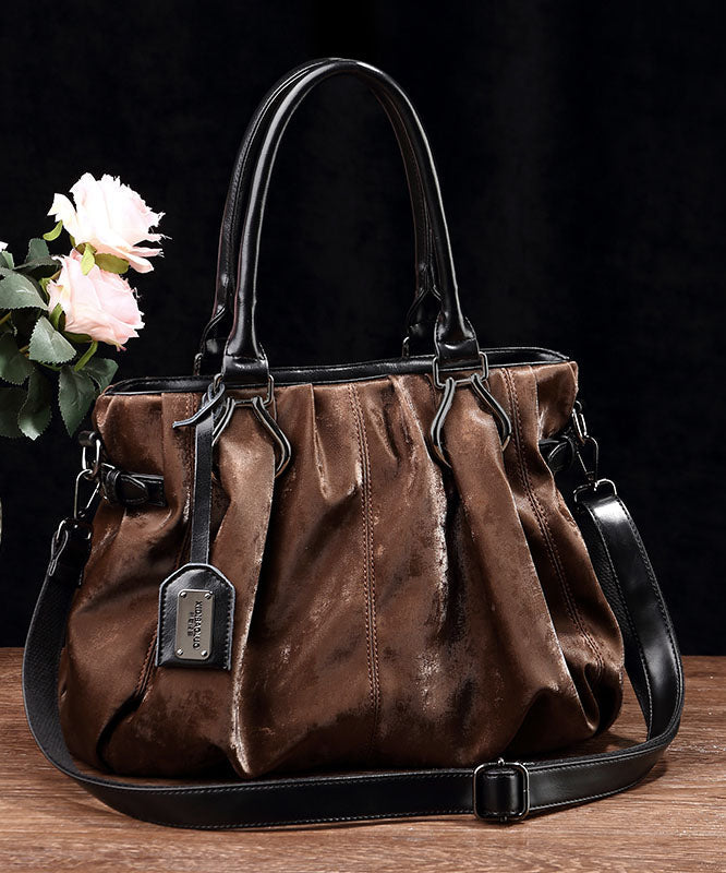 Leather Black Capacity Calf Large Bag Tote Modern