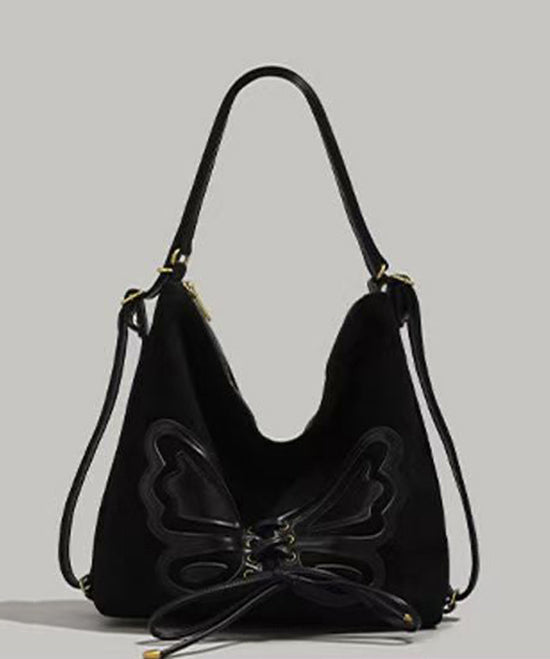 Leather Bag Faux New Butterfly Backpack Brown