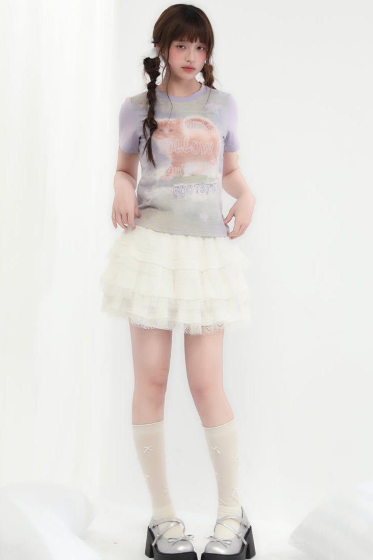 Cat Top Neck Round