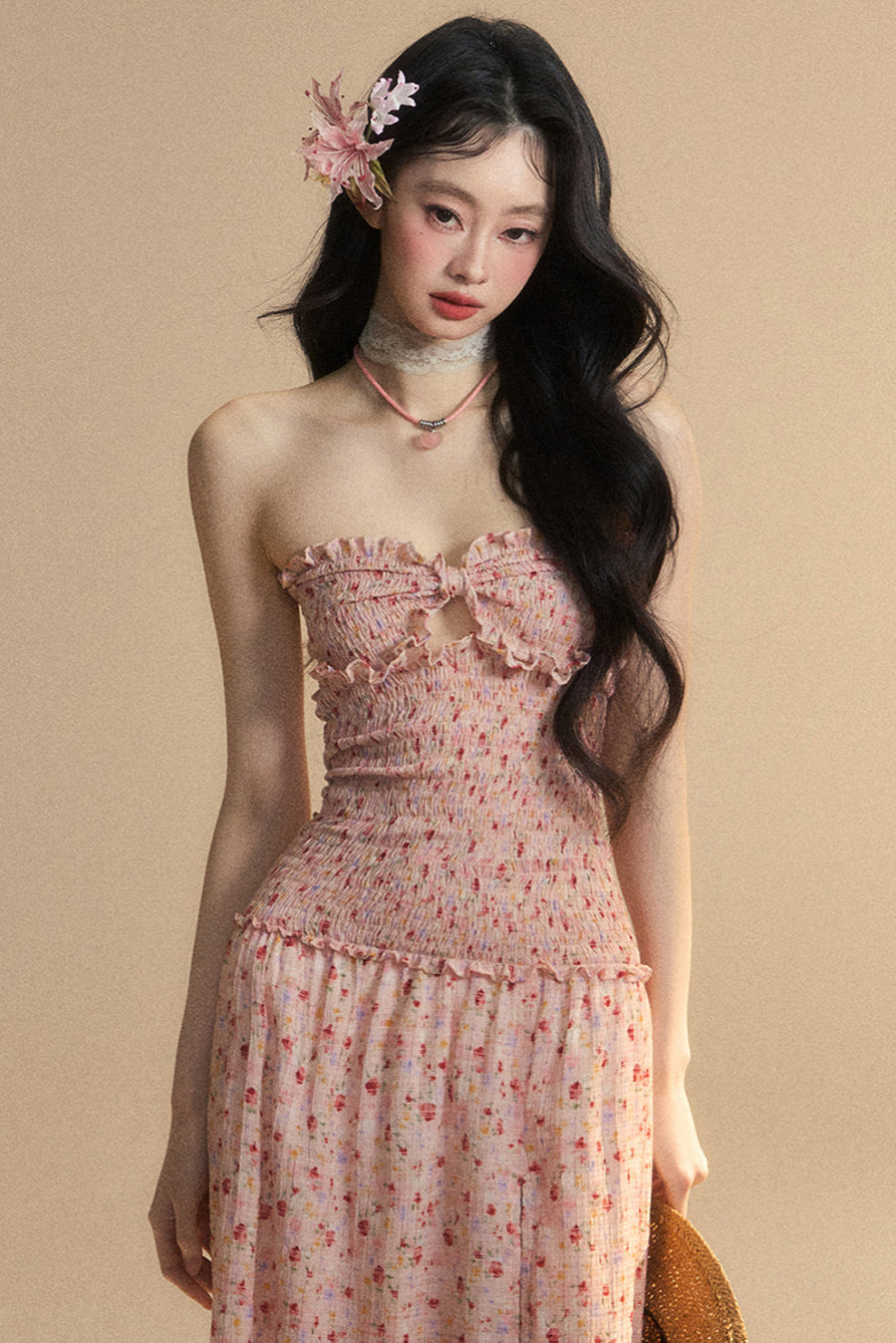 Girl Long Sweet Dress Tube Top