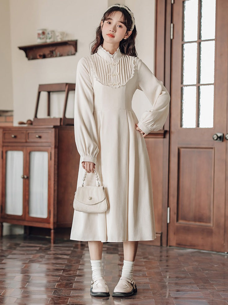 Doll Long Collar Stand Chinese Dress