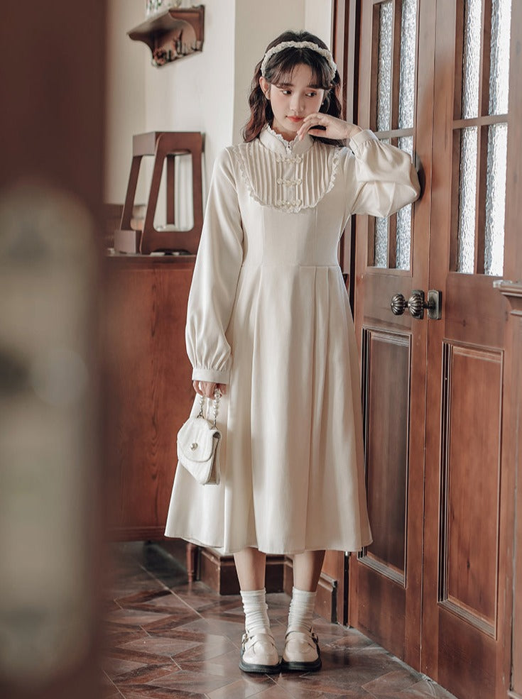 Doll Long Collar Stand Chinese Dress