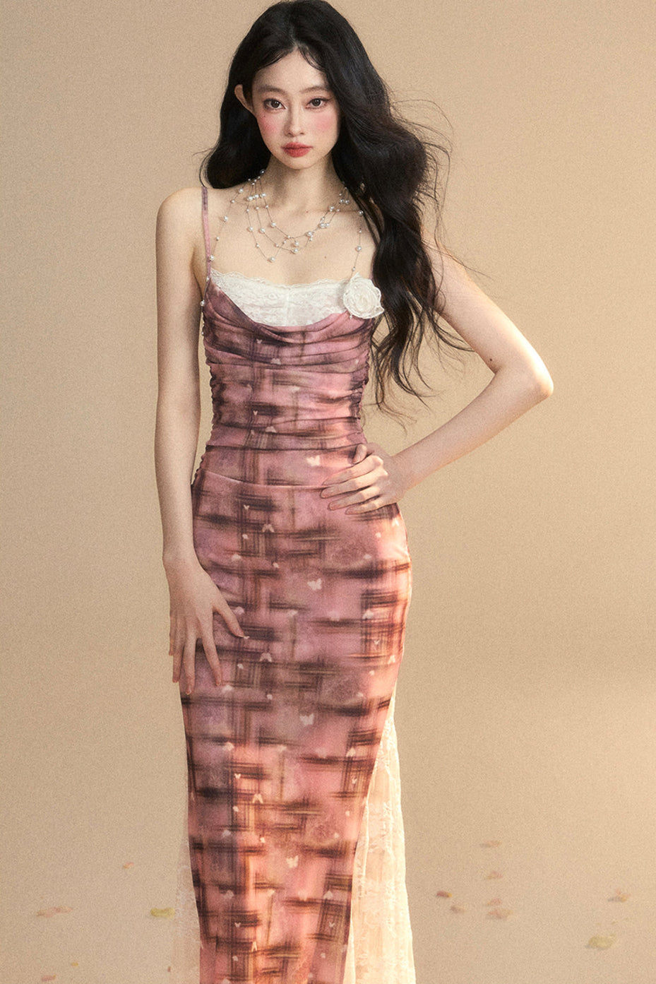 Dress Dreamland One Lace Check Shoulder