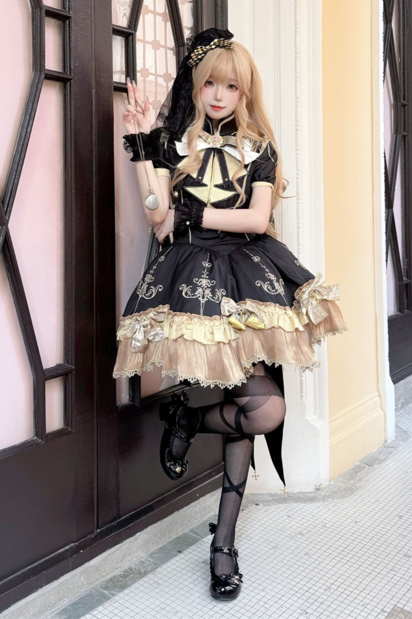 Dress + Cute Dark Shawl Lolita