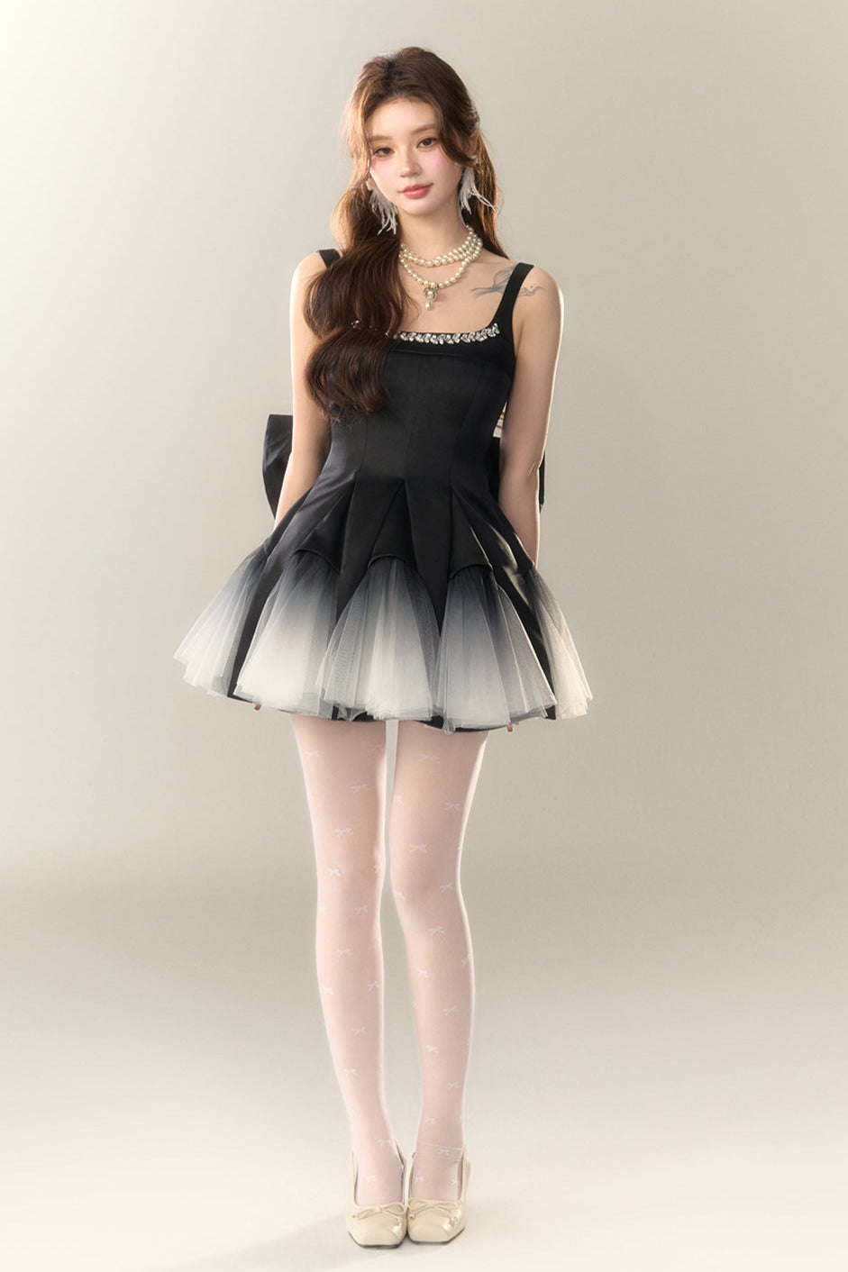 Dance Swan Gradient Princess Dress