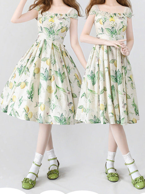 Lolley Dress + Cardigan Ta Trochrasic Elegan Forest Basket