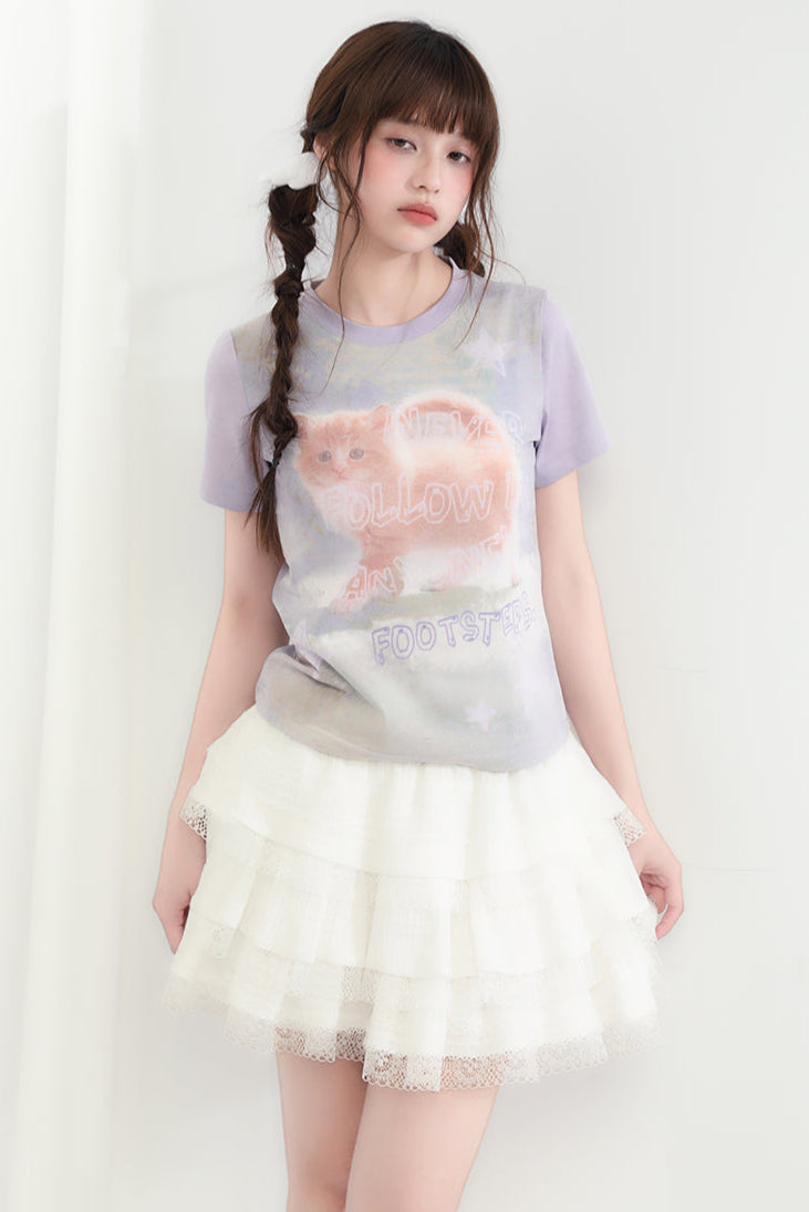 Cat Top Neck Round