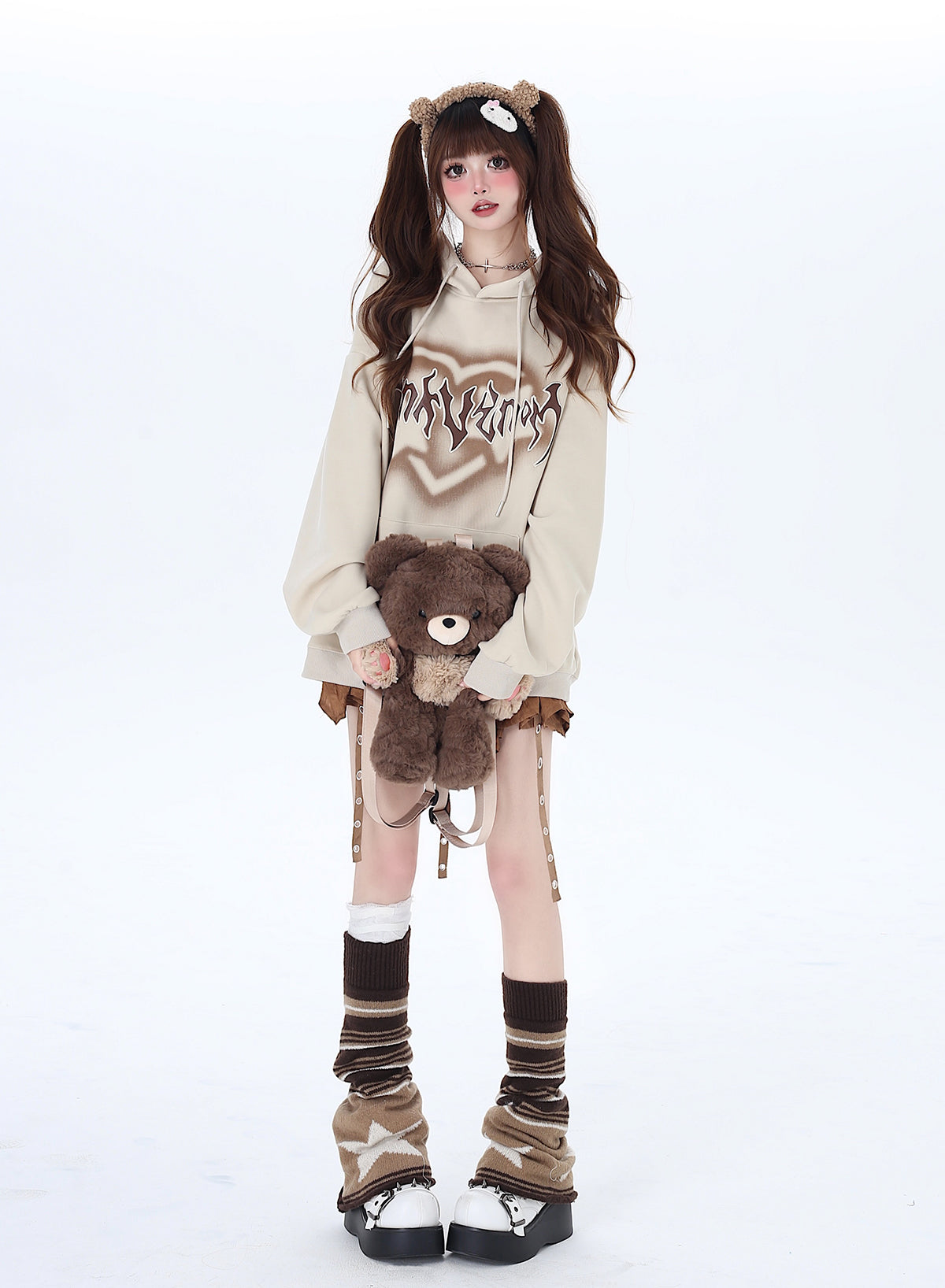 Cool Hooded Letter Oversized Hoodie Love American