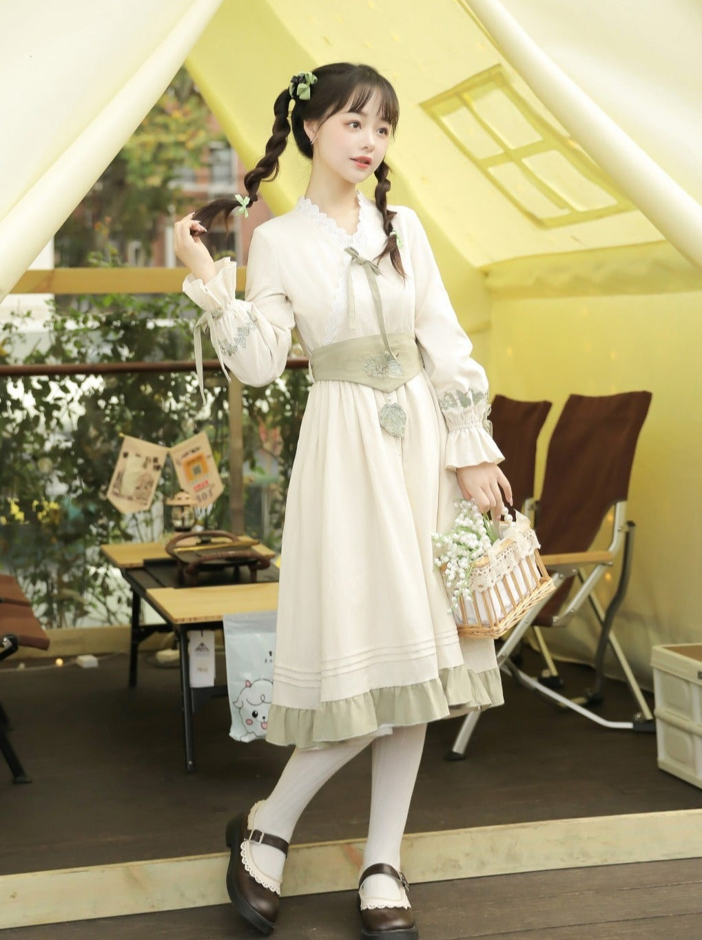 Dress Chinese Cardigan Retro Short Lolita