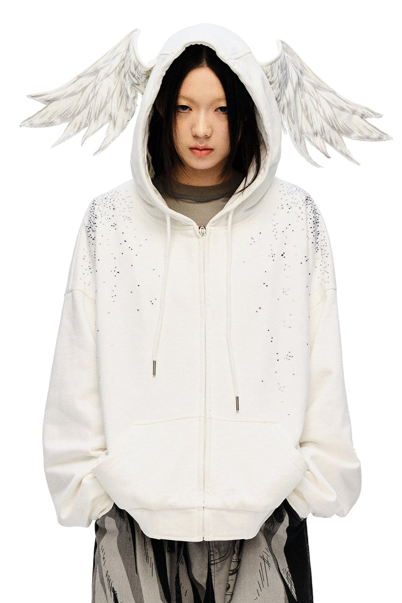 Angel Hoodie Starburst Sweatshirt