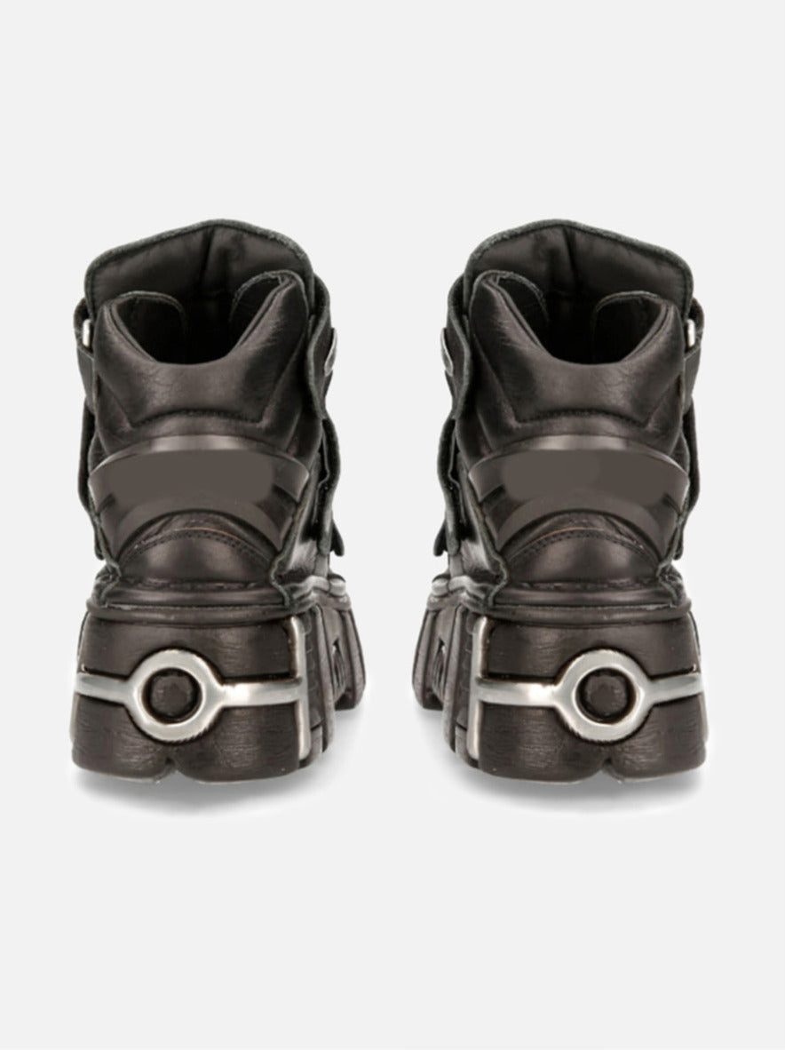 Sohle Metall Schuhe Stil Power Leder Sneaker Punk