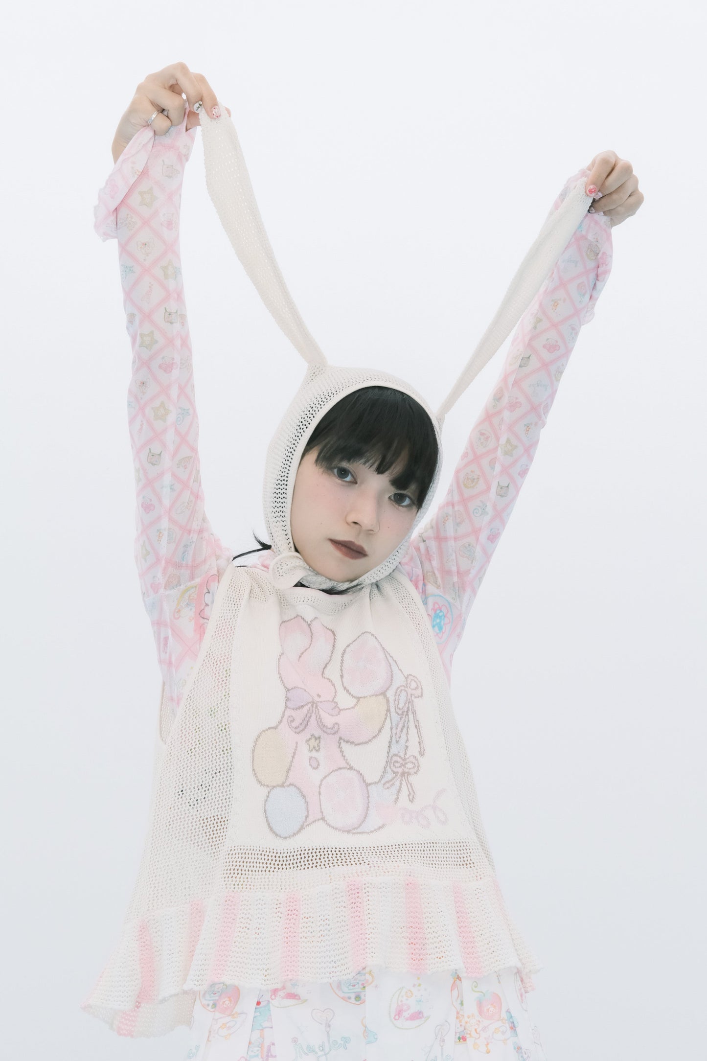 Subculture animal hat mesh vest +