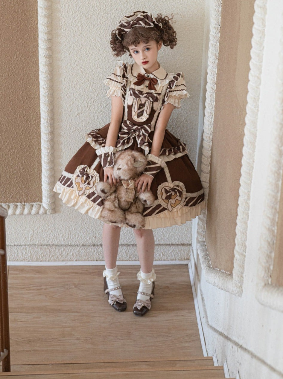 Sweet Ruffle + Blouse Skirt Arm Chocolate Warmers + Lace Ribbon Catsuit + Short Lolita
